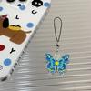 Unique Butterfly Phone Lanyard Colorful Butterfly Wristlet Keychain Bracelets for Women Girls Acrylic Animal Keyring