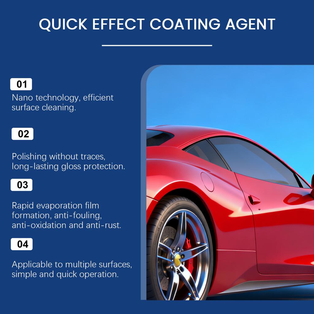 Car Nano-Ceramic Coating Agent Effectively Remove Stains Waterproofing Dust-proof Polished Refurbishment Car Coating Spray Set