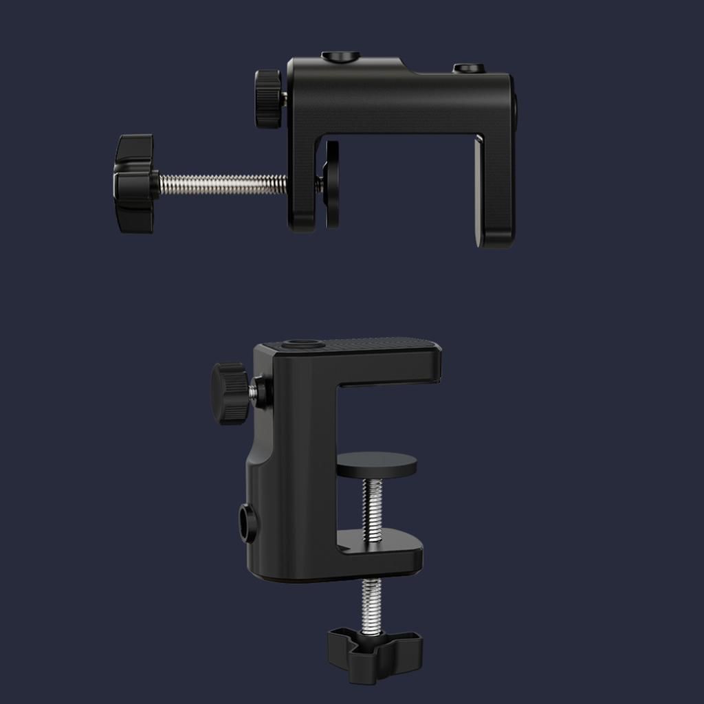 360 Degree Adjustable Desk Clamp C Shape Retaining Clip Table Mount Heavy Duty Mic Stand Multi Function Boom Arm Bracket