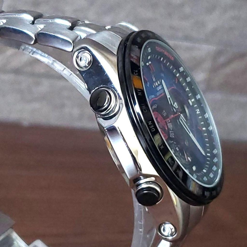 Used CASIO EDIFICE EQW-M1001 Radio Solar Watch Good Condition