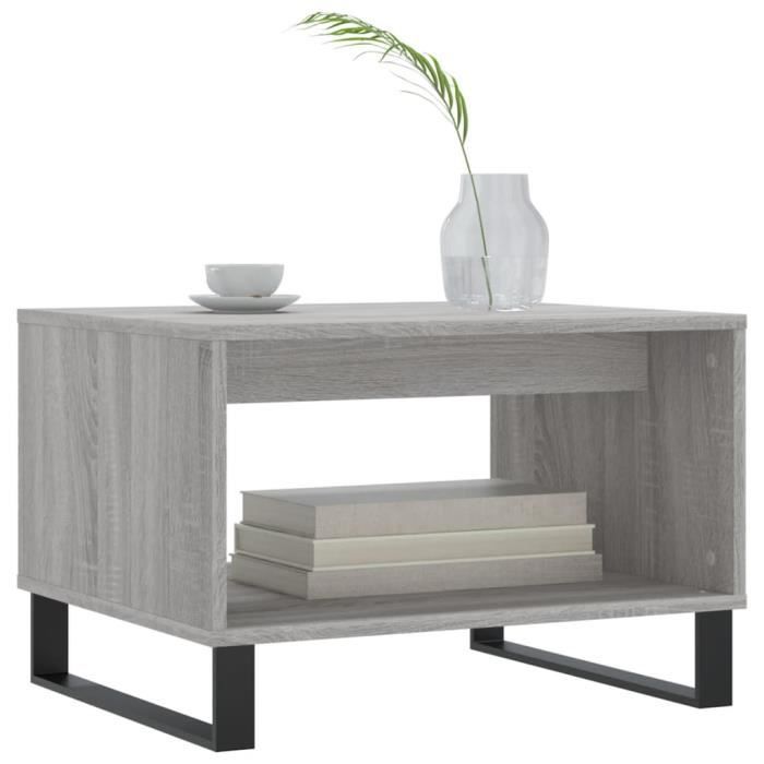 VidaXL Table basse Noir 50x50x40 cm Bois d'ingénierie 829382