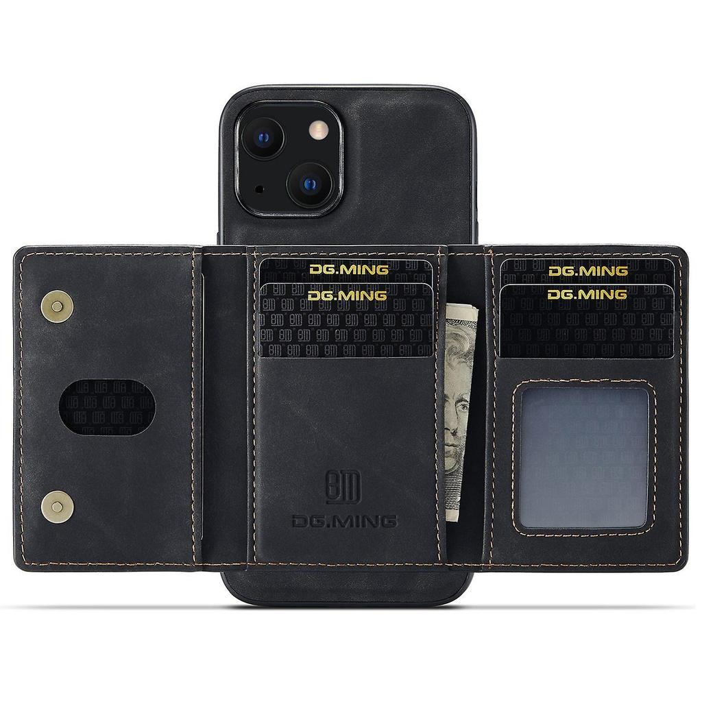 For iPhone 14 Plus 6.7 Inch Full Protection Absorption Cell Phone Case Cover with Detachable Wallet