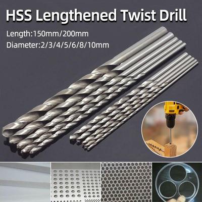 HSS Twist Drill Bits Extra Long Drill Bit Set Aluminum Iron Metal Plastic Wood Hole Opener Extended Twist Drilling Tools
