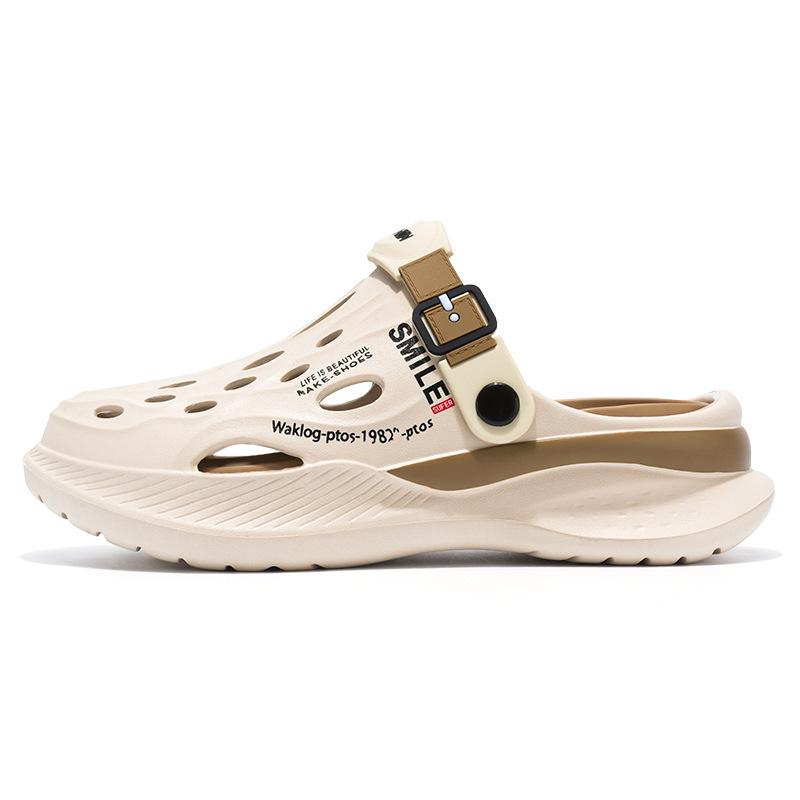 Hole shoes summer new bag head hole shoes large size outside wear thick-soled wading shoes