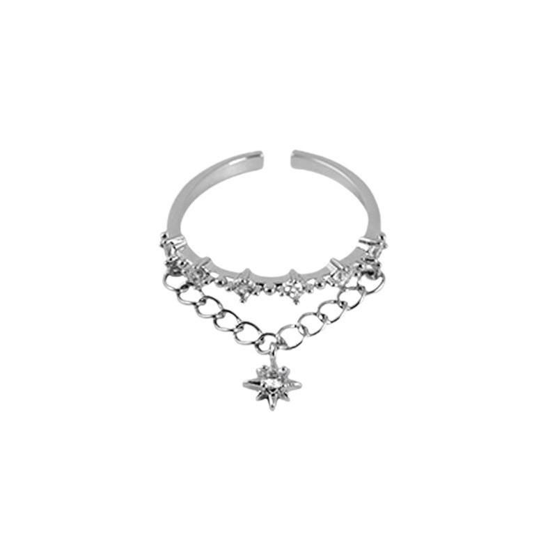 Ring Starry Stylish With Adjustable Opening Inspired By Fashion Japanese