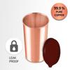 Copper Drinking Water Tumbler with Lid, 1 Piece, 480 Ml, Copper | 100% Leak Proof | Office | Gym | Yoga