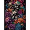 Skull and Rose Poster Abstract Horrible Full Skulls Canvas Painting Magic Wall Art for Living Room Home Decor Mural