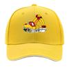 Adjustable Hat Featuring an Cartoon Excavator a Breathable Baseball Cap That Provides Cozy Suitabl Sandwich Baseball Cap