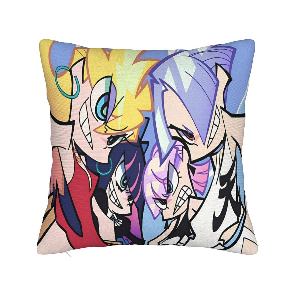 Panty Stocking with Garterbelt Square Pillow Case Cartoon Cushion Covers Custom Zipper Decor Pillowcase for Living Room 40x40cm