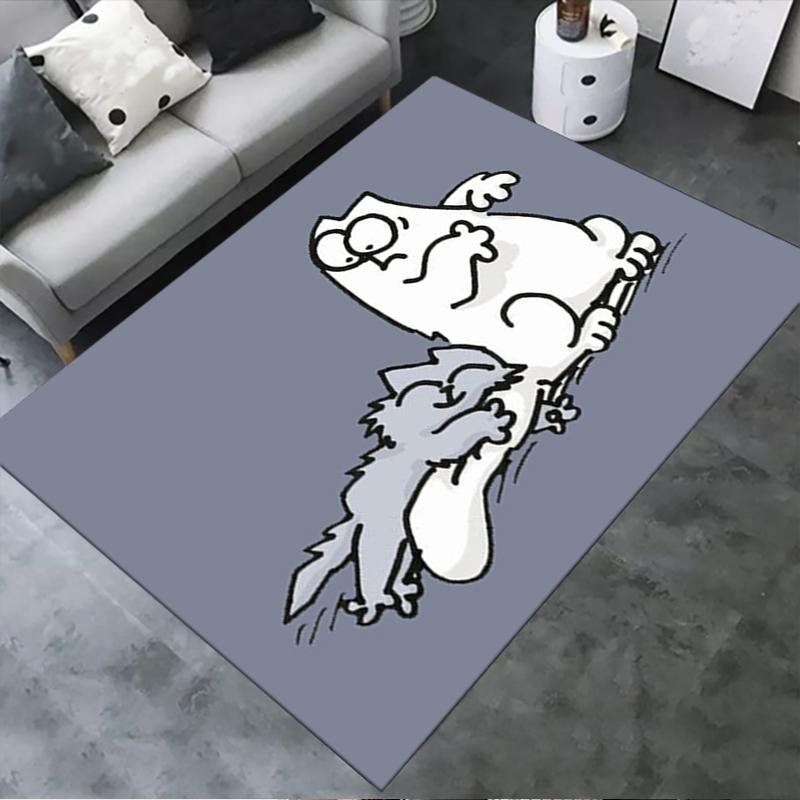 2025 New Simon's Cat Carpet Rug for Living Room Bedroom Home Sofa Decoration,Kids Play Non-slip Floor Mat