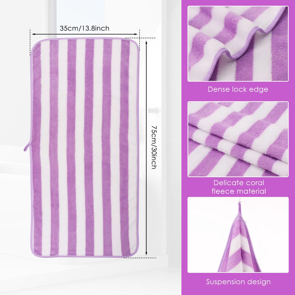 2Pcs Coral Velvet Towels 75x35CM Quick Drying Washing Towel Soft Comfortable Face Washcloths Bathroom Supplies for Shower Travel