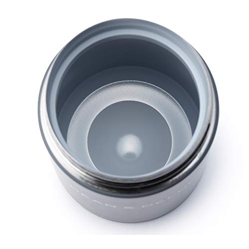 DEAN & DELUCA Charcoal Gray Soup Pot, 300ml, Insulated, Insulated, Soup Jar, Lunch Jar, 7.5cm H x 7.5cm W x 13cm D