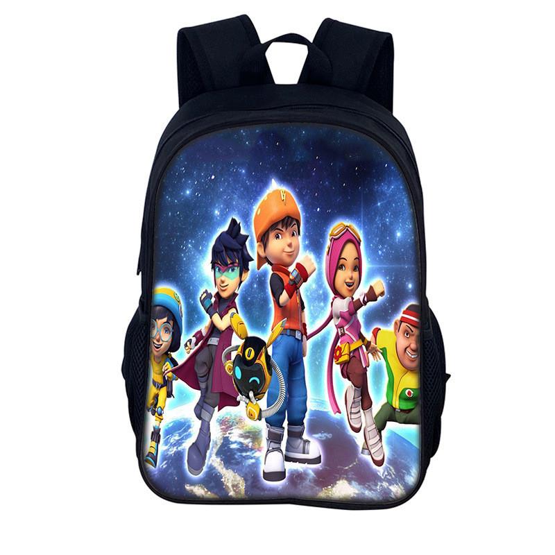 Elements Heroes Boboiboy Kids School Backpack With Durable Nylon Material For Elementary Students