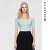 ELLASSAY Elegant Ribbed Slim Knit Top for Women