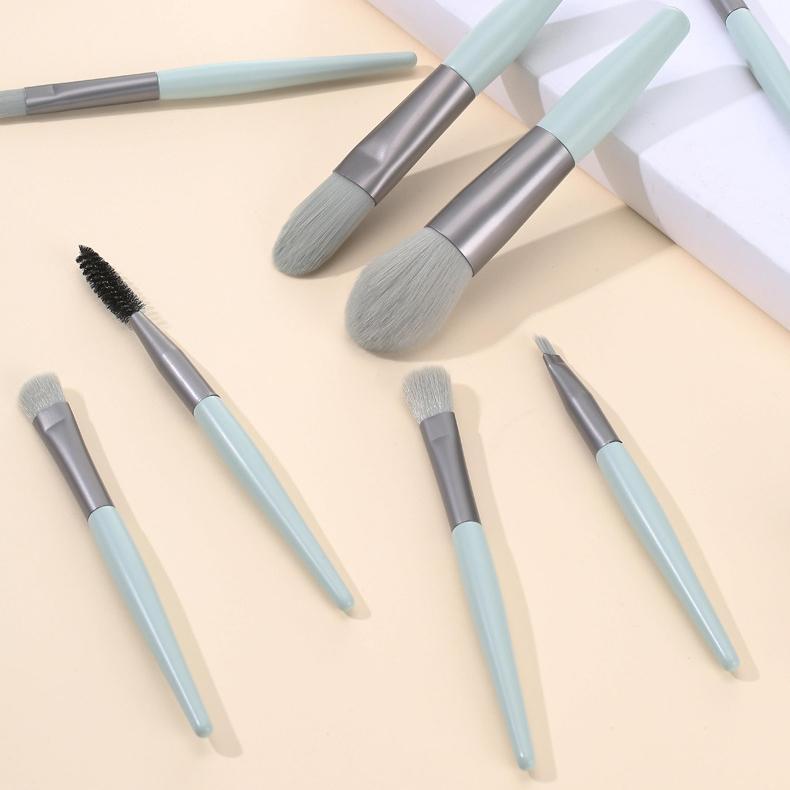 New 8 Mini Makeup Brushes Portable Soft Bristle Makeup Brush Set Beauty Tools Foundation Brush Loose Powder Brush Eye Shadow Brush