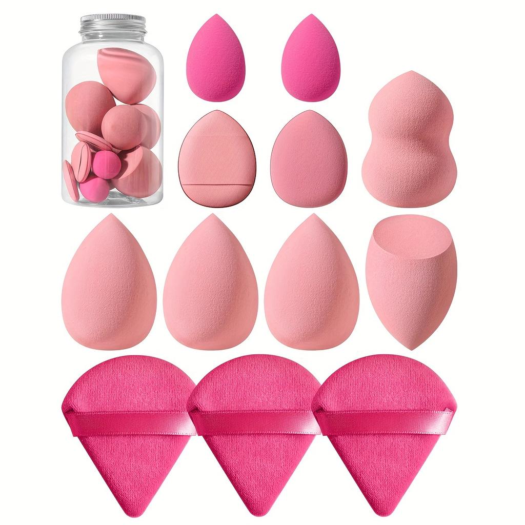 Makeup Sponge Set Blender Sponges 10 Pcs for Foundation Powder Liquid Professional Beauty Sponge Super Soft Facial Makeup Tools