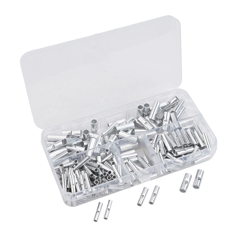 200PCS Non Insulated Butt Connectors With A Built-in Wire Stop Barrier Wire Butt Connector Auto DIY Wire Connector Stable