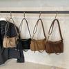 Retro Suede Underarm Bag Feminine New Versatile Foreign Style One Shoulder Crossbody Pillow Bag Fashionable Women's Bag