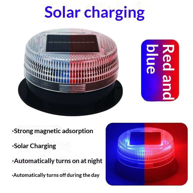 Solar LED Magnetic Warning Light Weatherproof Wireless Strobe Beacon for Car Truck Highway Breakdown Safety Alert