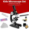 Kids Students Optical Microscope Set Kit With Light Scientific Toy Experimental