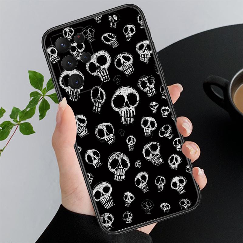 Phone Case For Samsung A55 A16 A56 A36 A35 A15 A53 A54 A33 A34 A25 A05S A52 A52S A14 A26 A71 Skull