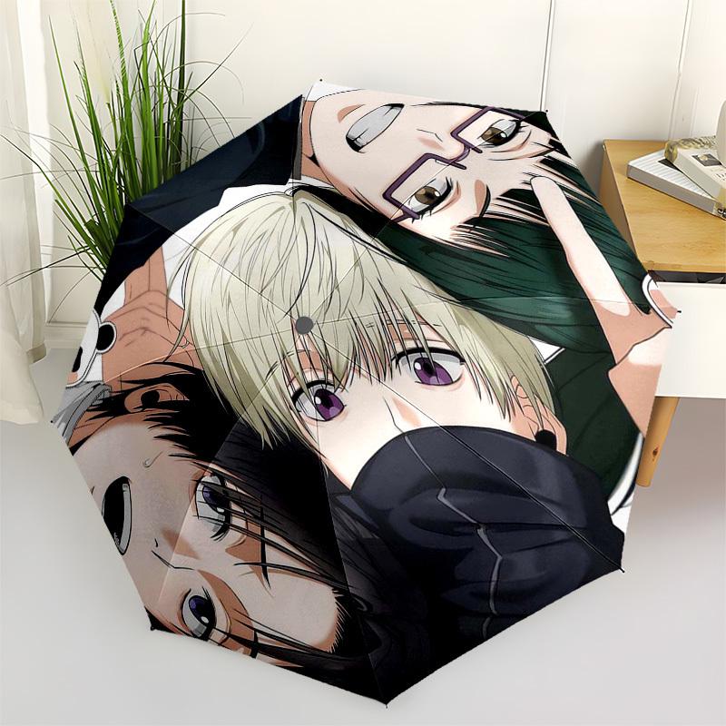 

1pc Kuroko s Basketball Characters Automatic Opening/Closing Outdoor Umbrella - Portable 3-Fold Design with Iron Frame - Perfect Gift for Fans, T