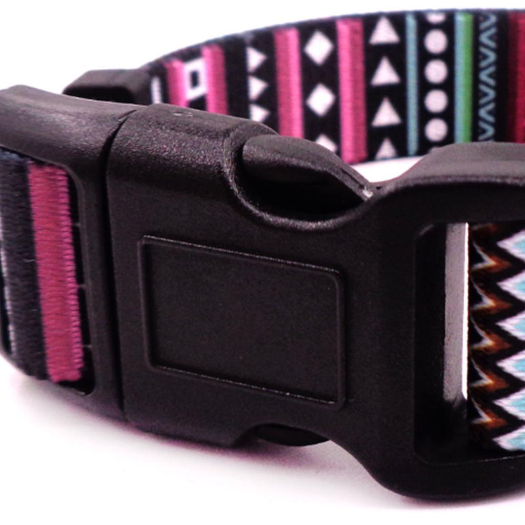 Dog Collar Print Floral Adjustable Soft Stylish Pet Collar for Small Medium Large Dogs M