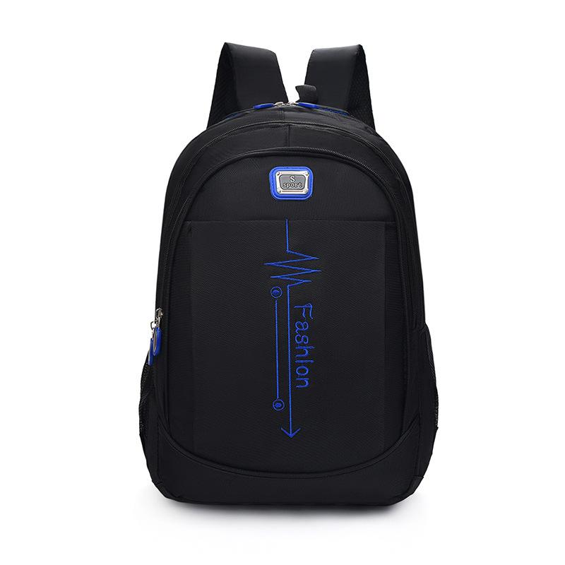 

Large capacity simple outdoor backpack student bag fashion sports leisure backpack multi-functional bag travel bag 15.6 синий