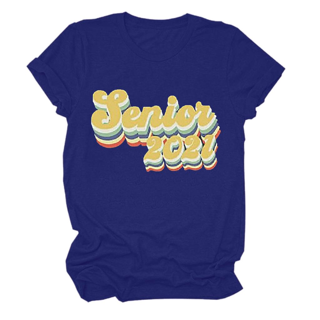 Damen Buchstaben Druck Kurzarmhemd Lässige Oberteile Bluse