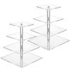 4 Tier Cupcake Tier Display Stand Acrylic Dessert Stands Cupcake Holder for Dessert Table Display Weddings Birthday Party