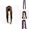 Soft And Heat-resistant Genshin Impact Hutao Cosplay Wig Ponytail For Role Playing And Parties
