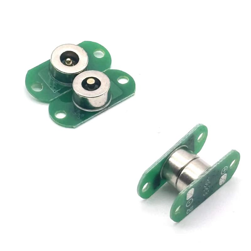 "1/2 Stück Pogopin Stecker Buchse Abstand Federbelastete DC Strombuchse Mit Montagebohrungen 3A DC Magnetischer Pogo-Pin-Stecker"