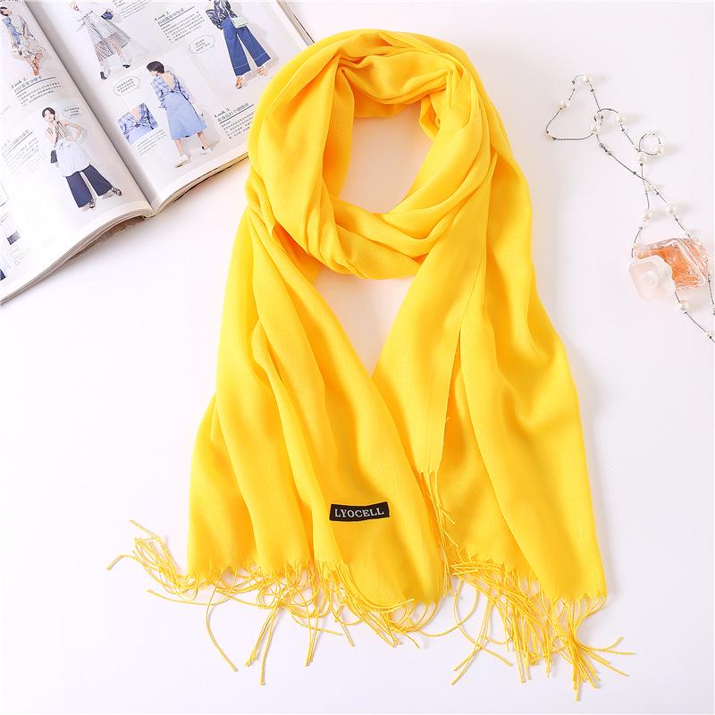 Women's Solid Color Faux Cashmere Scarf, Lightweight Shawl for Spring/Summer & Warm Autumn/Winter Malaysian Headscarf.
