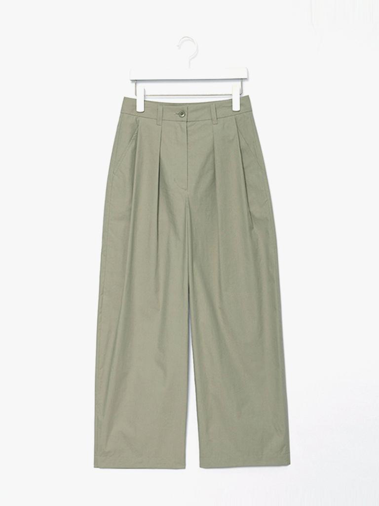 SPNK Double-Pleat Silhouette Pants_Khaki