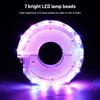 Bike Wheel Hub Lights Rechargeable 7 Colors 15 Modes LED Cycling Lights Colorful Bike Spoke Lights for Safety Warning
