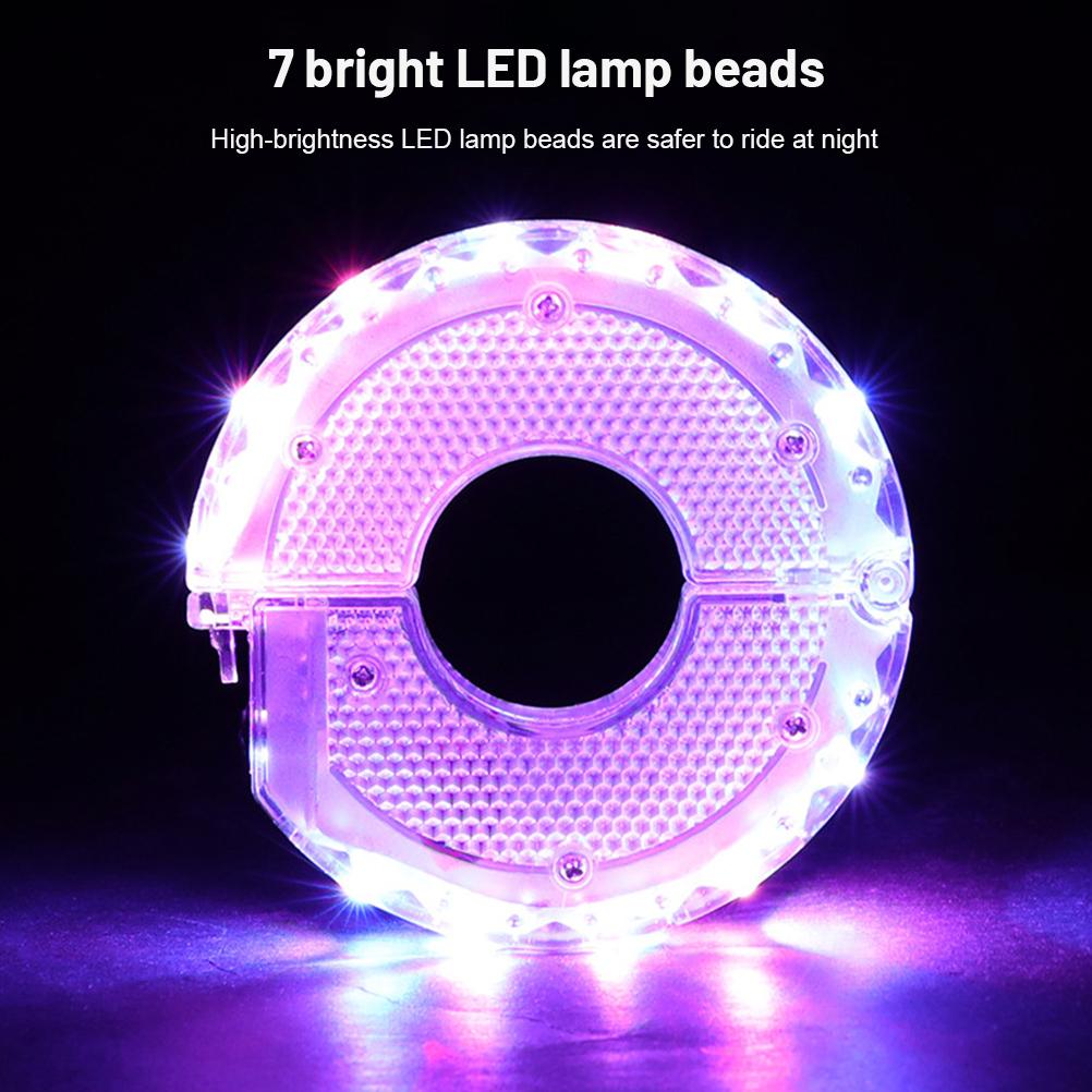 Bike Wheel Hub Lights Rechargeable 7 Colors 15 Modes LED Cycling Lights Colorful Bike Spoke Lights for Safety Warning