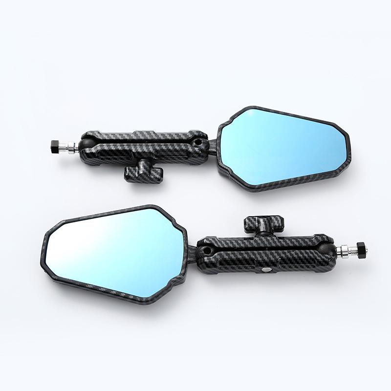 Foldable Off-Road Adventure Motorcycle Rearview Mirror, Adjustable Multi-Angle with Wide Field of View