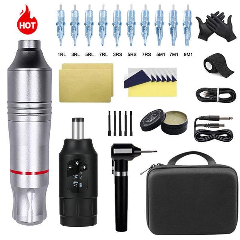 

Набор ручек для татуировок с дисплеем, беспроводной полный набор инструментов для татуировок, машинка для татуировки