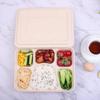 Compostable Wheat Straw 6-Compartment Meal Boxes