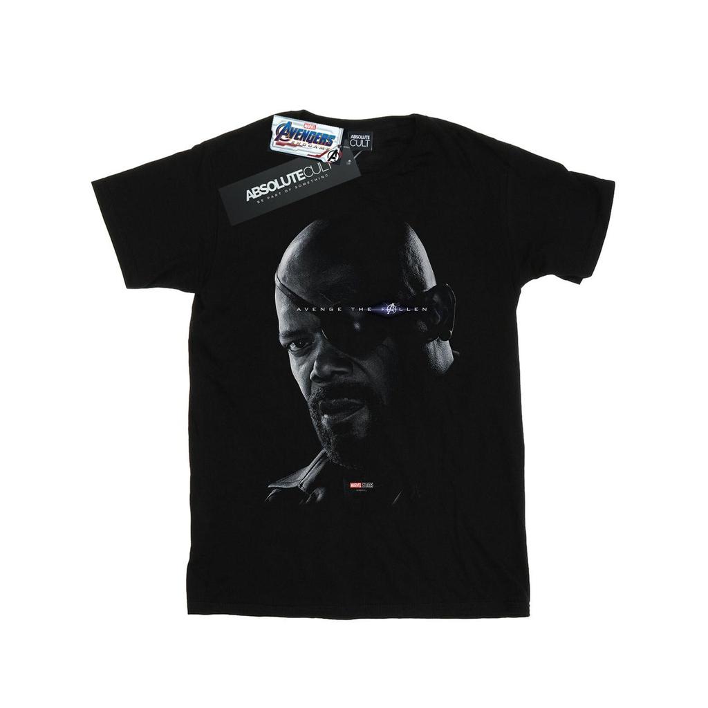 Marvel Mens Avengers Endgame Avenge The Fallen Nick Fury T-Shirt