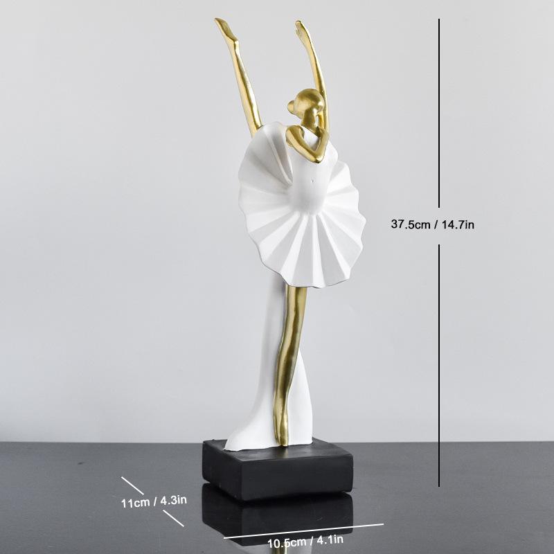 Simple and Creative Abstract Figure Ballet Resin Handicraft for Living Room Bookcase Decoration and Art Piece