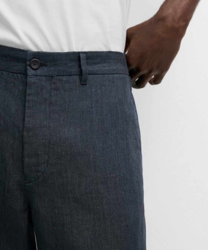 Masimodutti 100% Elastic Linen Pants