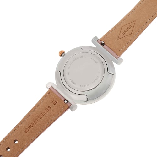 Fossil Women's Carlie Quartz Stainless Steel Watch, Rose Gold, Nude, Regular, Carlie - ES4484.