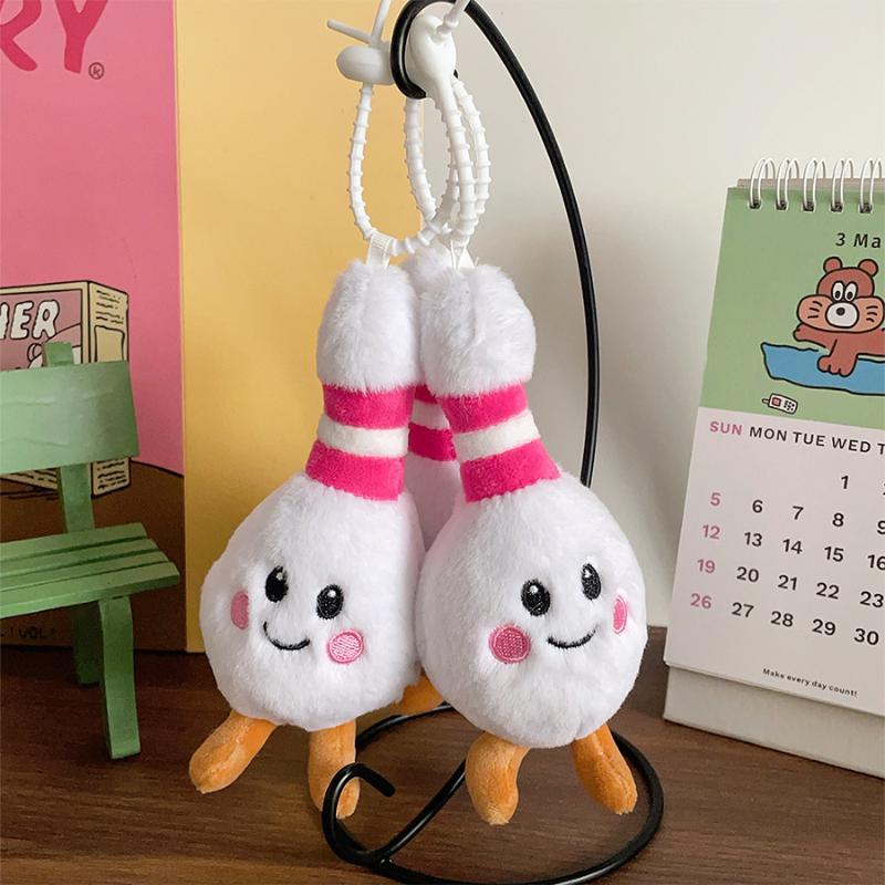 Cheie Breloc Jucărie de Pluș Model Bowling Drăguț Kawaii Umplută Moale Pandantiv Rucsac Farmec Geantă Decorațiune Jucărie pentru Copii Cadouri