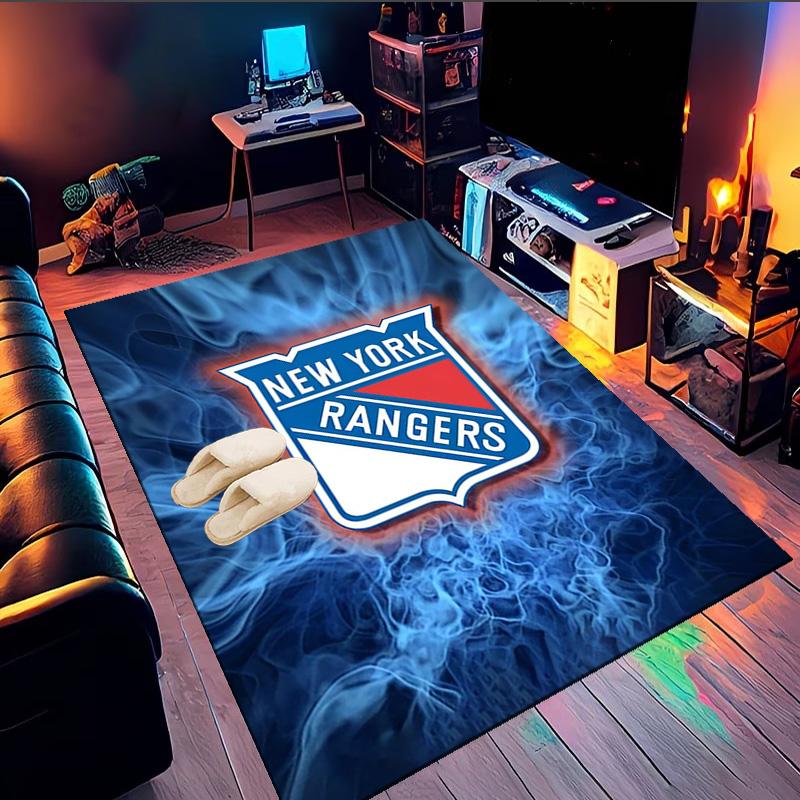 Rangers Hockey Area Rug Suitable for Indoor And Outdoor,Carpets for Kitchens, Homes, Offices, Living Rooms,Home Decor,Christmas Gift
