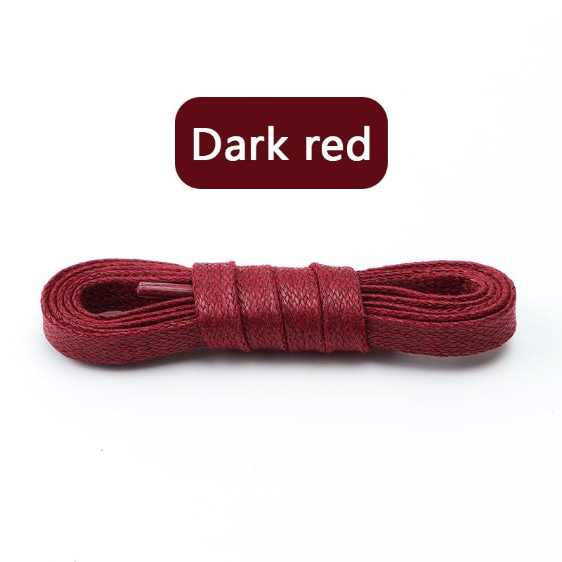1 Pair Flat Shoelaces Waxed Cotton 0.8CM Width Waterproof Shoe Laces Unisex Boots Casual Sneakers Shoelace Leather Laces Shoes