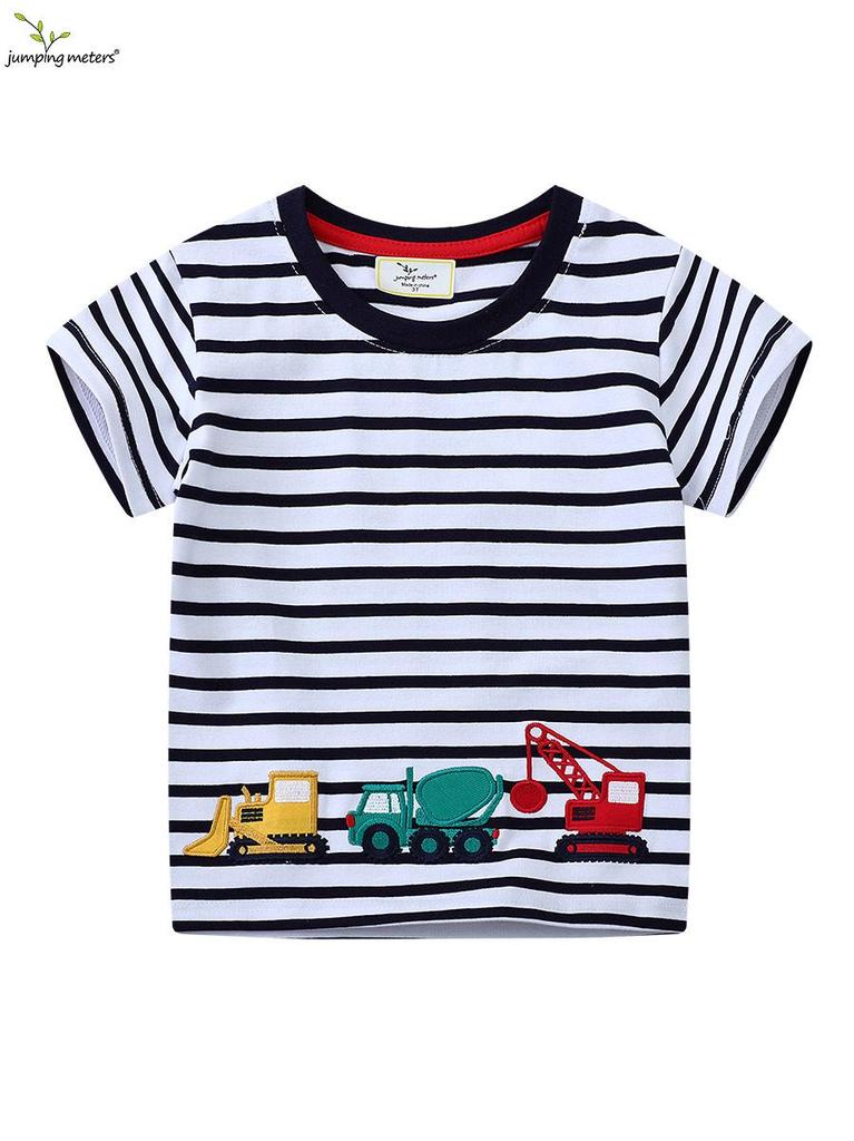 Boys' Cartoon Embroidered Pure Cotton Short-Sleeve T-Shirt - 2026 Summer Collection