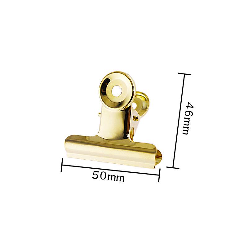 

50mm Gold Stainless Steel Round Head Binding Clip for Office Documents Round 3 Gold (50mm) золотой