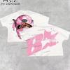 Y2K Style Printed Men's T-shirt 100% Cotton Fabric Summer Street Style Short Sleeve Women Cool Design Retro Summer