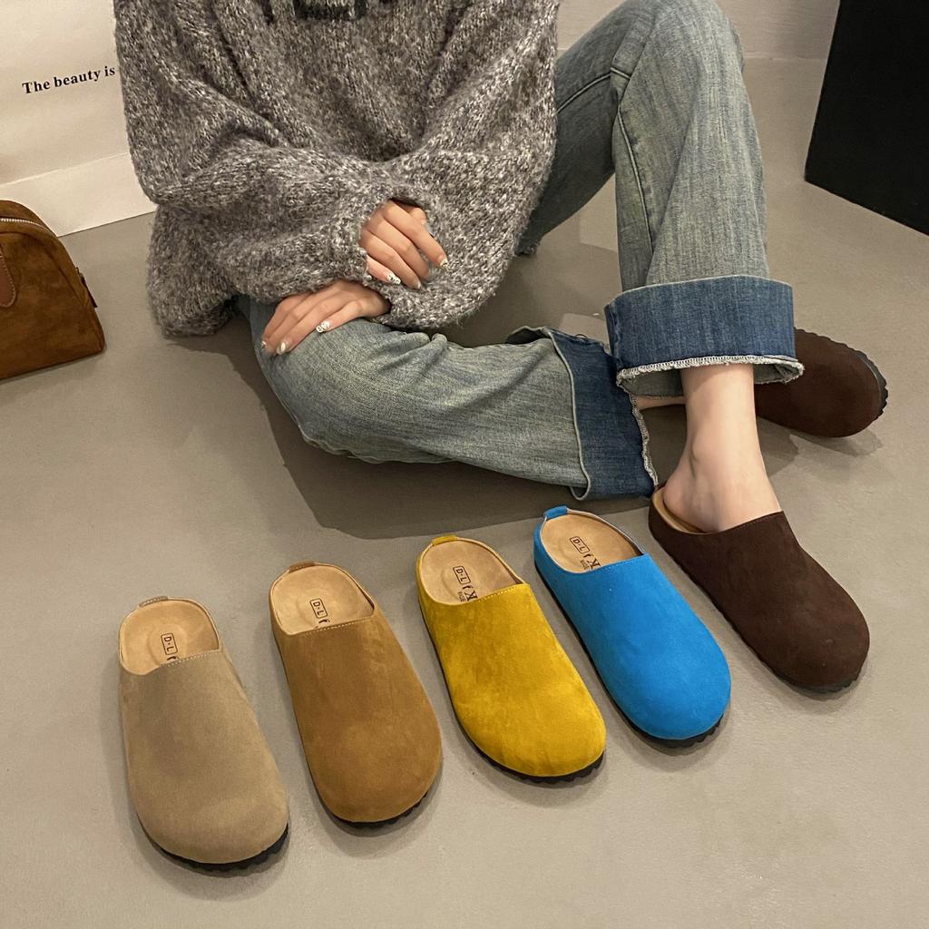 Women's Shoes 2025 New Thick-soled Bag Head Half Slippers Lazy One Pedal Soft-soled Sandals Shoes